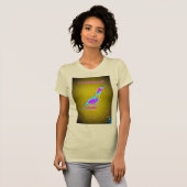 Mehrfarbiges Wachteldesign T-Shirt (Vorne ganz)