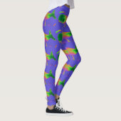 mehrfarbiges Walblau Leggings (Rechts)