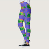 mehrfarbiges Walblau Leggings (Links)