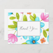 Mehrfarbiges WasserfarbenBouquet Dankeskarte (Vorne/Hinten)