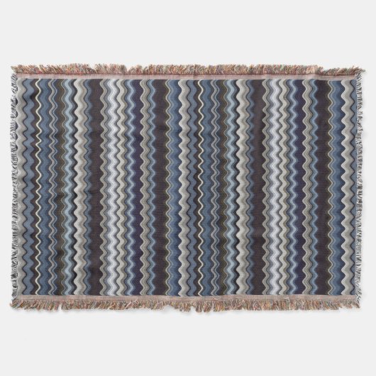 mehrfarbiges Wavy Muster Decke (Vorderseite)
