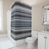mehrfarbiges Wavy Muster Duschvorhang (Beispiel)
