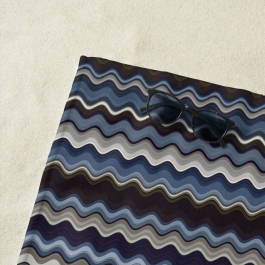 mehrfarbiges Wavy Muster Strandtuch (Beispiel)