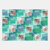 Mehrfarbiges Weihnachtsfest Foto Whimsistischer Ur Geschenkpapier Set (Vorderseite 2)