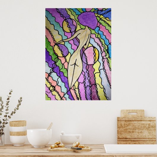 mehrfarbiges Windposter Poster (Küche)