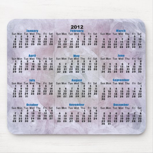 mehrfarbiges Wirbel 2012 Kalendermousepad Mousepad (Vorne)