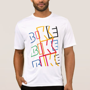 mehrfarbiges Wort BIKE T-Shirt