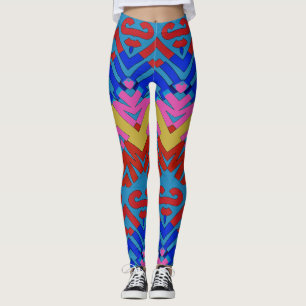 Mehrfarbiges Zickzack-Muster "Ratti_Creative_Arts" Leggings