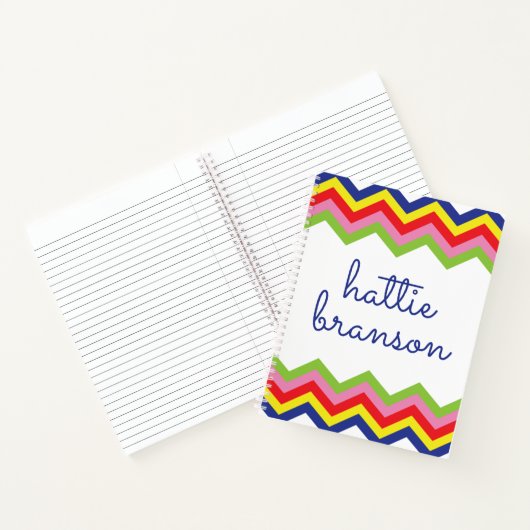 Mehrfarbiges Zickzack SpiralNotebook Notizblock (Innenseite)