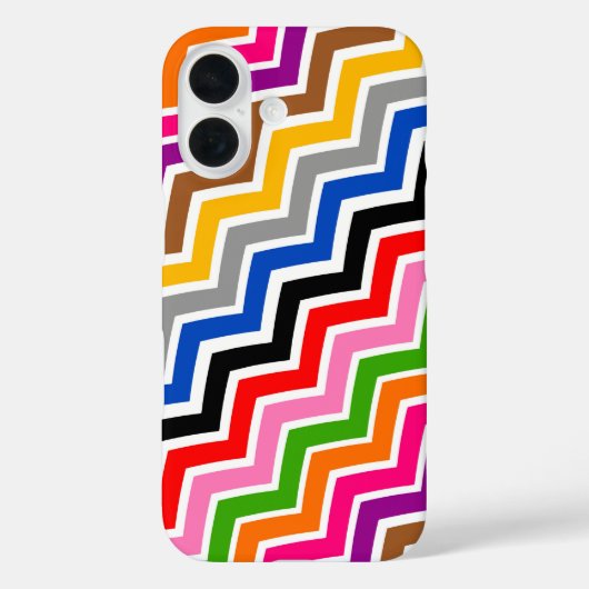 Mehrfarbiges Zigzag Zickzack Muster Case-Mate iPhone Hülle (Rückseite)