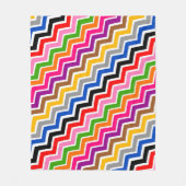 Mehrfarbiges Zigzag Zickzack Muster Fleecedecke (Vorderseite)