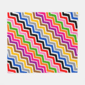 Mehrfarbiges Zigzag Zickzack Muster Fleecedecke (Vorderseite (Horizontal))
