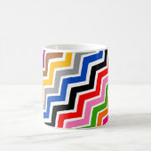 Mehrfarbiges Zigzag Zickzack Muster Kaffeetasse (Mittel)