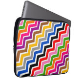 Mehrfarbiges Zigzag Zickzack Muster Laptopschutzhülle (Vorne Rechts)