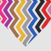 Mehrfarbiges Zigzag Zickzack Muster Seidenpapier (Detail)