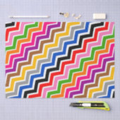 Mehrfarbiges Zigzag Zickzack Muster Seidenpapier (Handwerk)