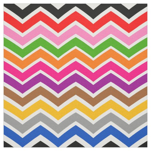 Mehrfarbiges Zigzag Zickzack Muster Stoff (Muster)