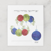  | Mehrfarbigkeit auf Weiß |Hochzeit Platzkarte (Außenseite Aufgefaltet)