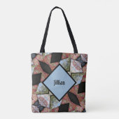 Mehrfarblich besticktes Patchwork Boho Chic Tasche (Rückseite)