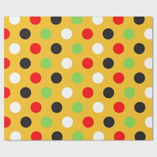 Mehrfarbpolka-Dot Geschenkpapier (Flach)