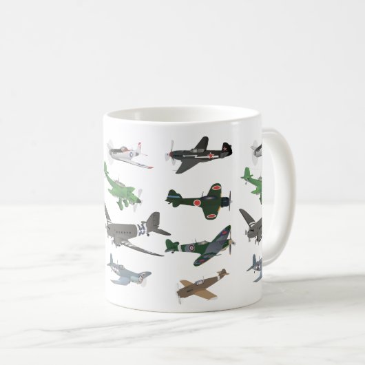 Mehrflieger-WW2 Kaffeetasse (VorderseiteRechts)