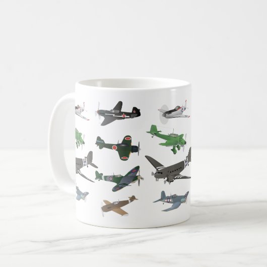 Mehrflieger-WW2 Kaffeetasse (Vorderseite Links)