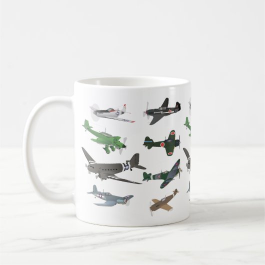 Mehrflieger-WW2 Kaffeetasse (Links)