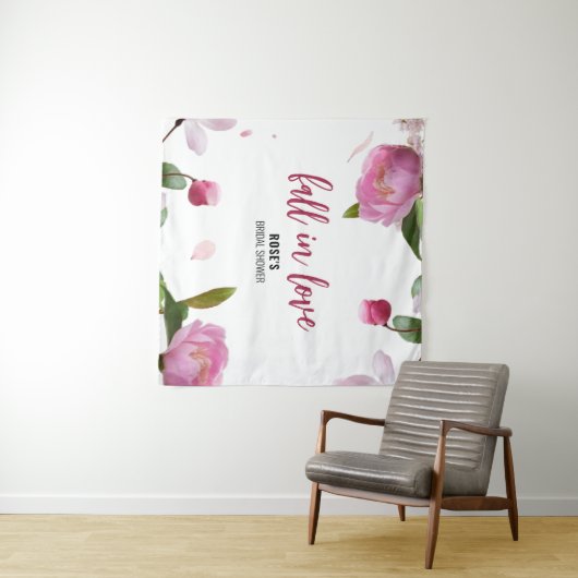 Mehrflorales Brautparty sinkt Liebe Wandteppich (Beispiel (Horizontal))