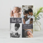 Mehrgeburtendusche Foto Collage Babydusche Danke Karte (Stehend Vorderseite)