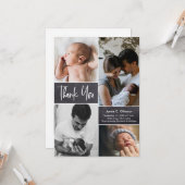 Mehrgeburtendusche Foto Collage Babydusche Danke Karte (Vorderseite/Rückseite Beispiel)