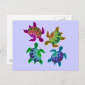 Mehrmalige Schildkröten Postkarte (Vorne/Hinten)