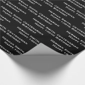 Mehrmaliger Ausdruck - Weißer/Schwarzer Text Geschenkpapier (Ecke)