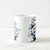 Mehrmast-Segelboote. Kaffeetasse (Mittel)