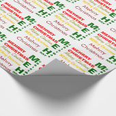 Mehrry Christmas Internet Meme Meh Wrapping Paper Geschenkpapier (Ecke)