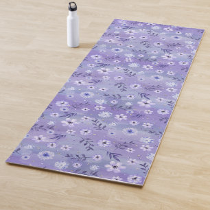 Mehrschattierungen der Lila Blütenyogamat Yogamatte