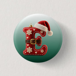 Mehrschichtiger Pastell-Goldbesatz Buchstabe E Button