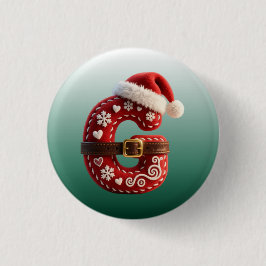Mehrschichtiger Pastell-Goldbesatz Buchstabe G Button