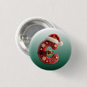 Mehrschichtiger Pastell-Goldrand-Buchstabe C Button (Vorne & Hinten)