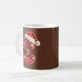 Mehrschichtiges Pastell-Goldbesatz-Buchstabe C Kaffeetasse (Vorderseite Links)