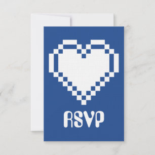 Mehrspieler-Modus in blauer RSVP-Karte RSVP Karte