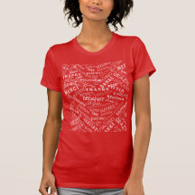 Mehrsprachig Dank Text T - Shirt wählen Farbe