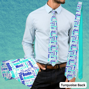Mehrsprachige Danke-Typografie-Collage Krawatte