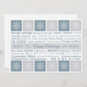 Mehrsprachige "frohe Feiertage" kundenspezifische Feiertagskarte (Vorne/Hinten)