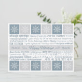 Mehrsprachige "frohe Feiertage" kundenspezifische Feiertagskarte (Stehend Vorderseite)