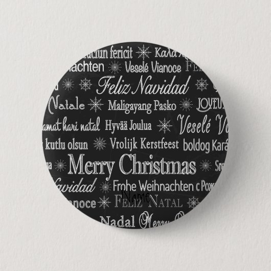 Mehrsprachige Frohe Weihnachts-Thunder_Cove Button (Vorderseite)
