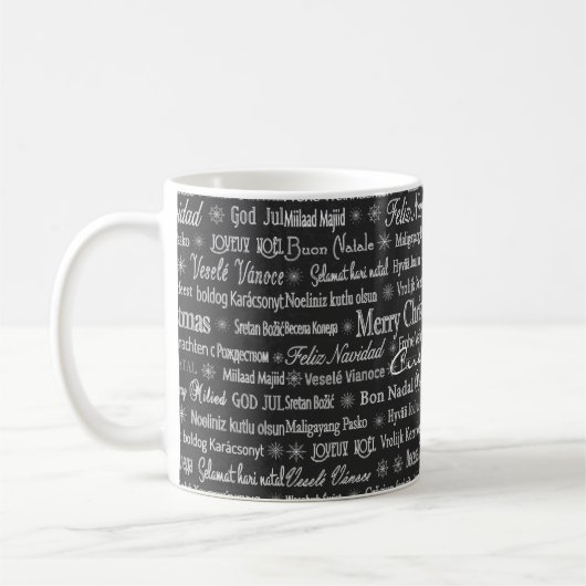 Mehrsprachige Frohe Weihnachts-Thunder_Cove Kaffeetasse (Links)