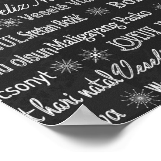 Mehrsprachige Frohe Weihnachts-Thunder_Cove Poster (Ecke)