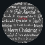 Mehrsprachige Frohe Weihnachts-Thunder_Cove Runder Aufkleber<br><div class="desc">Frohe Weihnachten in vielen verschiedenen Sprachen,  um sich anzupassen,  personalisieren,  indem Sie Ihren Namen ändern</div>
