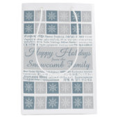 Mehrsprachige Geschenktasche "Happy Holidays" Mittlere Geschenktüte (Vorderseite)