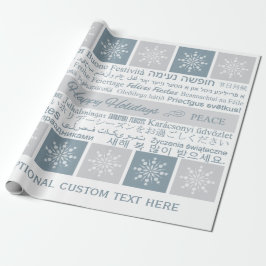 Mehrsprachige "Happy Holidays" Geschenkpackung Geschenkpapier